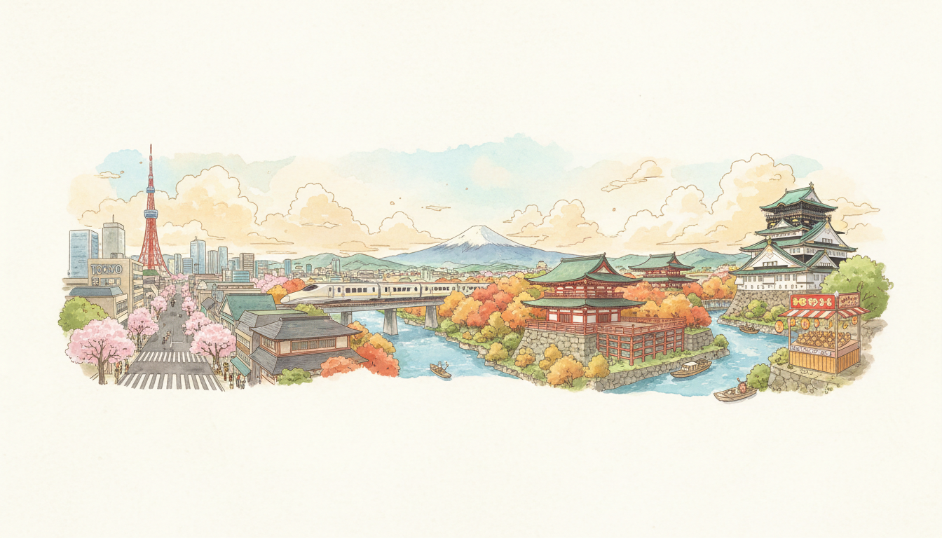 7 Days Japan Itinerary: Tokyo Kyoto Osaka Route Guide | Homejourney