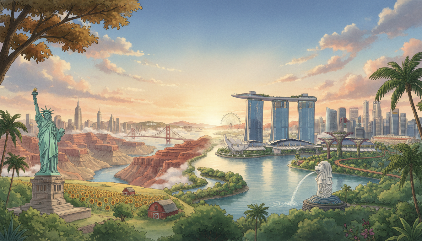 美国 vs 新加坡：生活与房产投资终极对比指南 | Homejourney权威解析