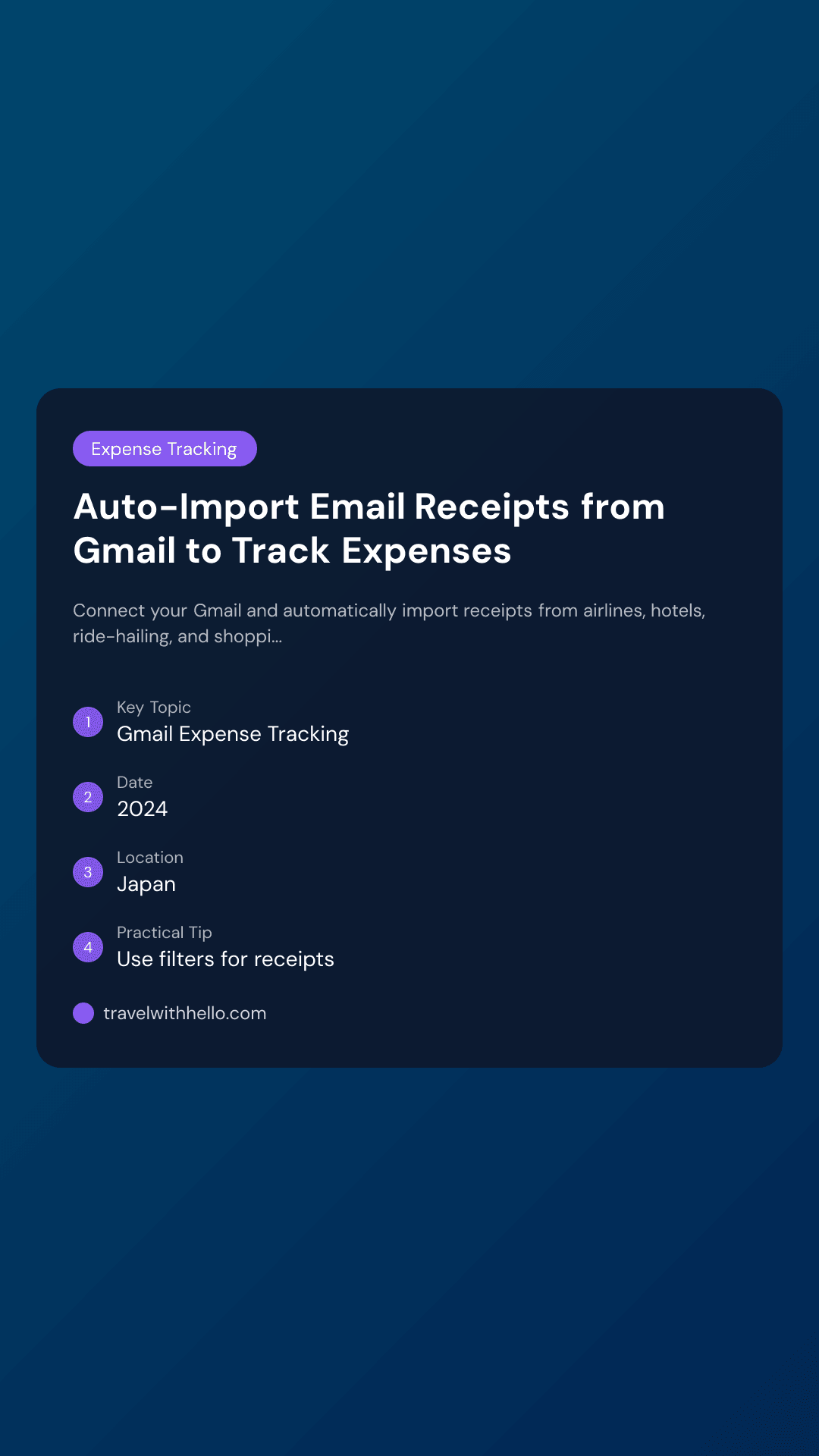 Auto-Import Email Receipts from Gmail to Track Expenses