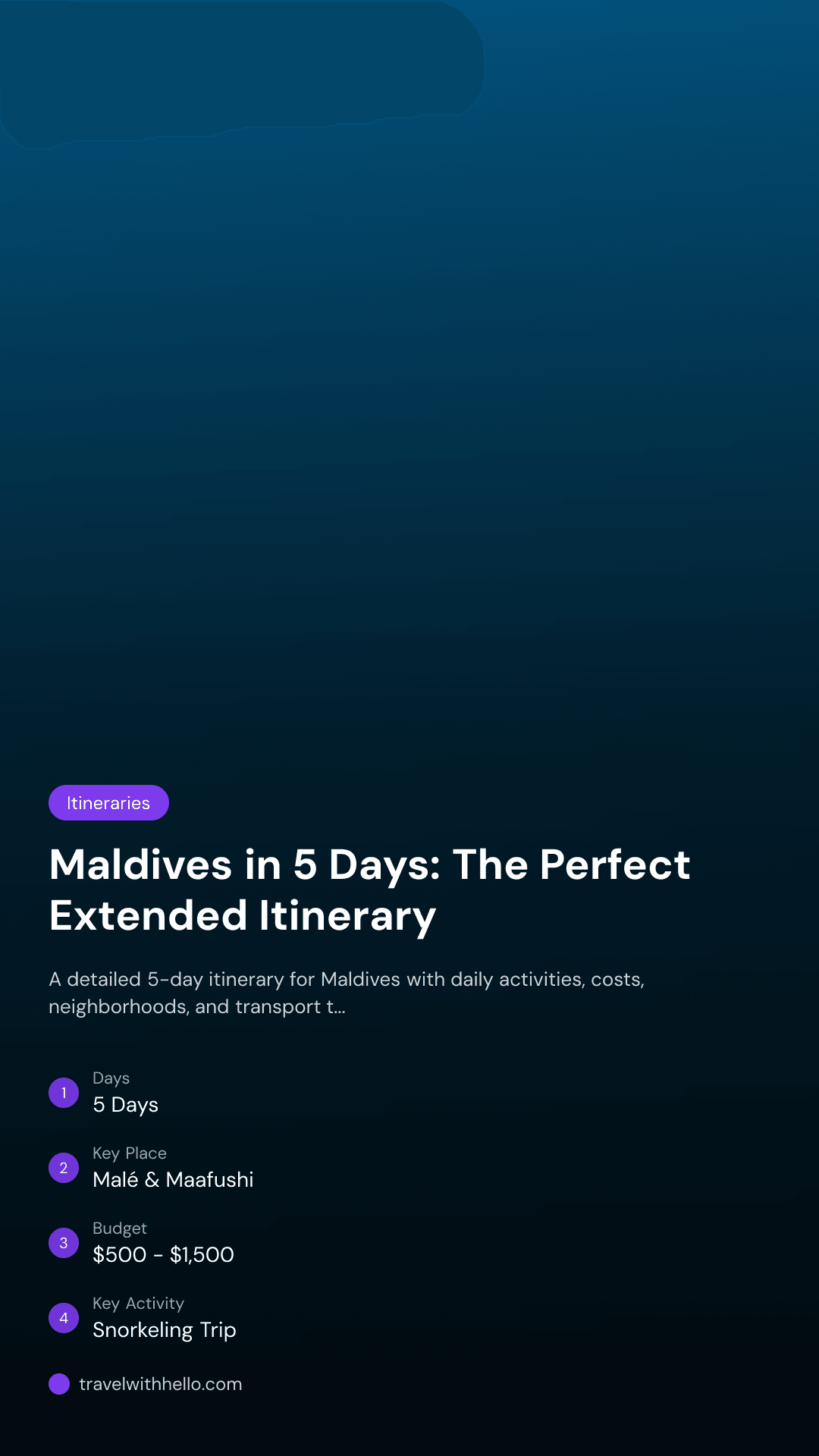 Maldives in 5 Days: The Perfect Extended Itinerary