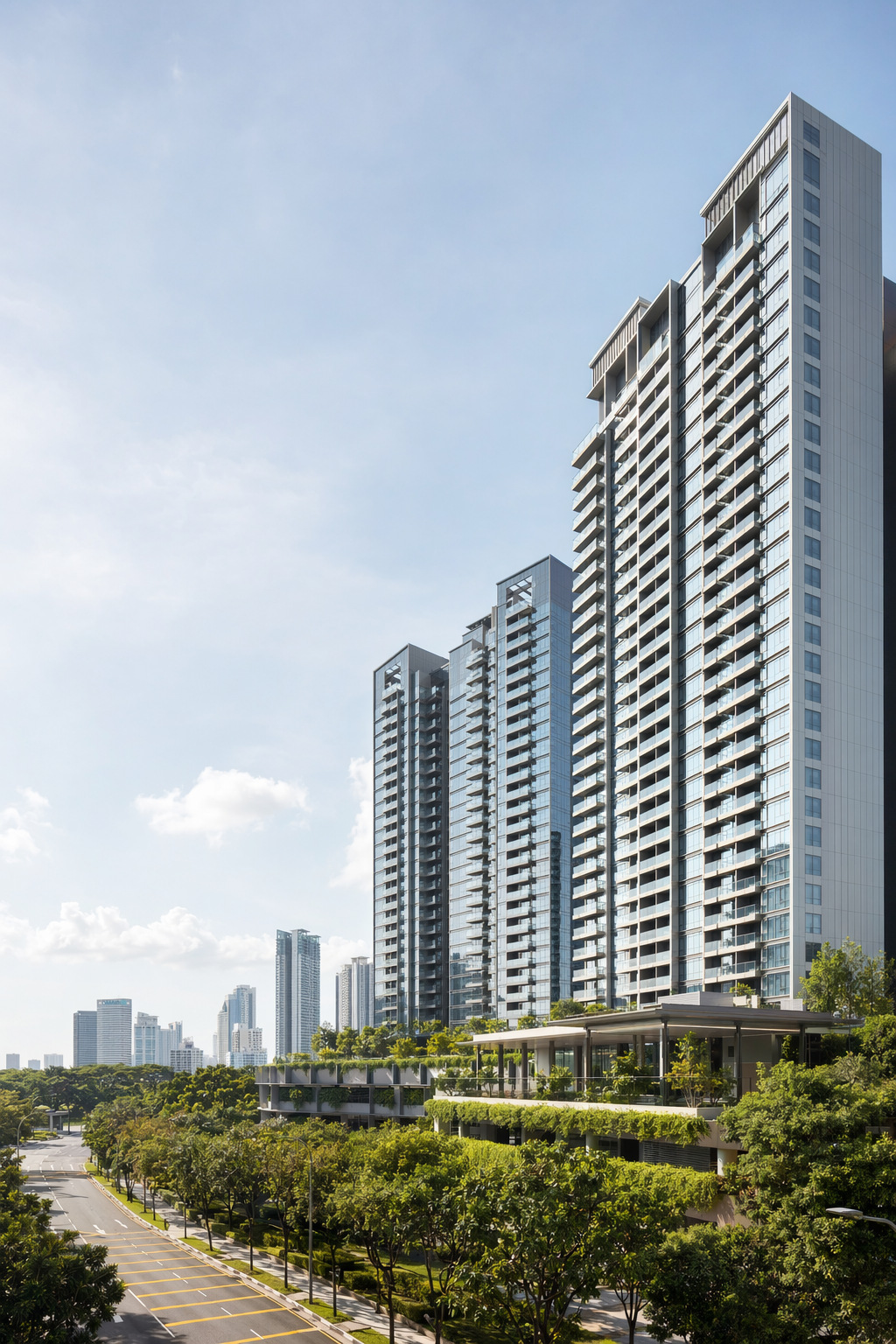 Singapore residential skyline