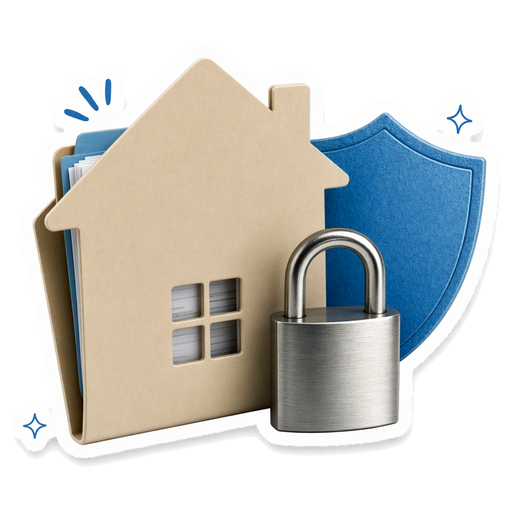 Secure mortgage document sticker